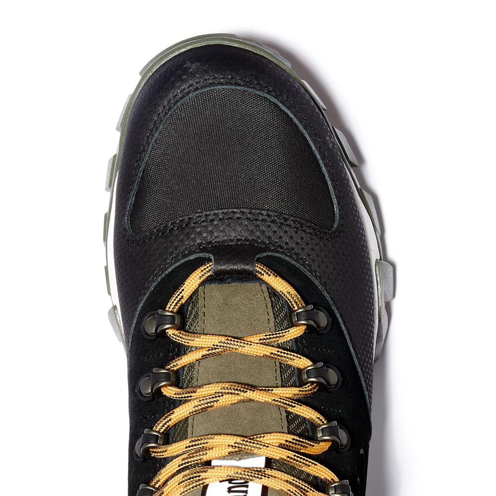 Botas de Caminhada Masculino - Timberland Garrison Trail Impermeavel Altas - LGCFQ1578 - Pretas/Verd